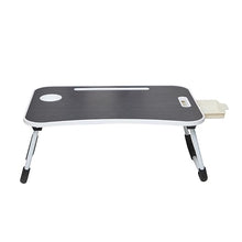 Load image into Gallery viewer, Foldable Laptop Table with Cup Holder, Tablet Groove and Mini Drawer