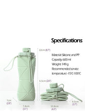 Load image into Gallery viewer, Folding Silicone Water Bottle