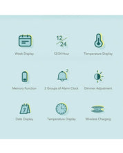 Load image into Gallery viewer, Premium Wooden Digital Alarm Clock