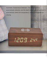 Load image into Gallery viewer, Premium Wooden Digital Alarm Clock