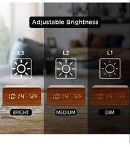 Load image into Gallery viewer, Premium Wooden Digital Alarm Clock