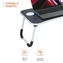 Load image into Gallery viewer, Foldable Laptop Table with Cup Holder, Tablet Groove and Mini Drawer