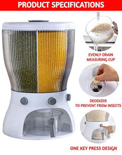 Load image into Gallery viewer, 360° Rotating 4-Grid airtight Cereal pulses dispenser food Grain storage