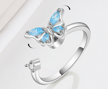 Load image into Gallery viewer, Fidget Butterfly Ring