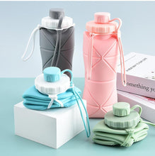 Load image into Gallery viewer, Folding Silicone Water Bottle