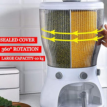 Load image into Gallery viewer, 360° Rotating 4-Grid airtight Cereal pulses dispenser food Grain storage
