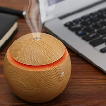 Load image into Gallery viewer, DesiDiya Round Magic Wooden Cool Mist Humidifier
